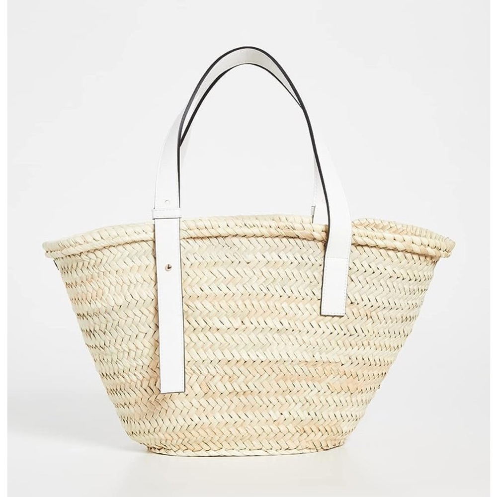 Poolside straw basket bag
